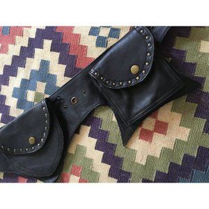 Leather Holster Purse 3 Pouch Hip Pack